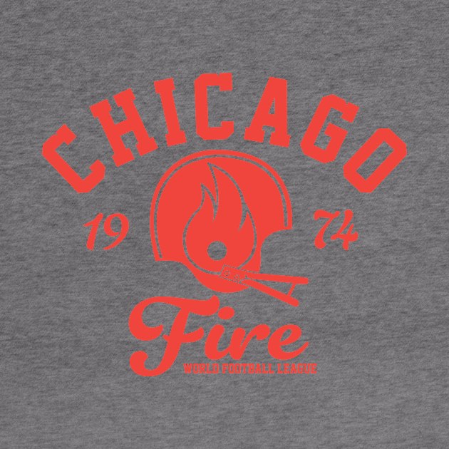 Chicago Fire 1974 WFL Football Premium TRI BLEND by Loweryo Judew